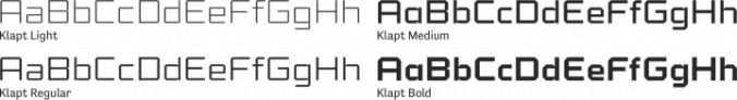 Klapt Font Preview