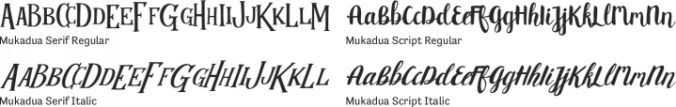 Mukadua Font Preview