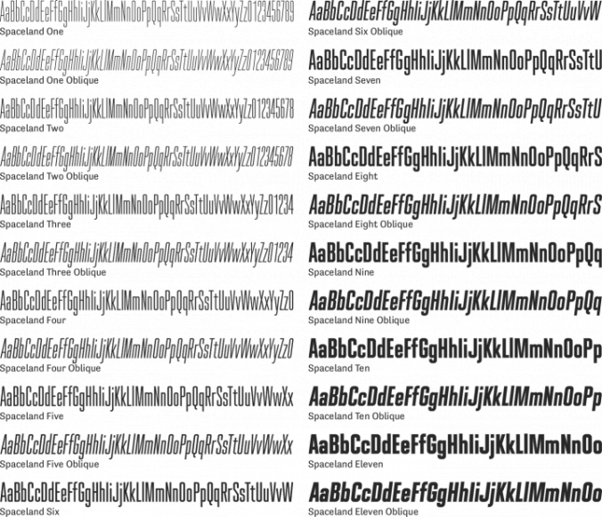 Spaceland Font Preview