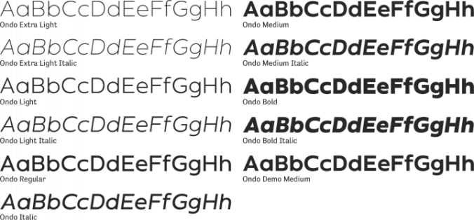 Ondo Font Preview