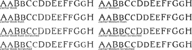 Zachar Font Preview