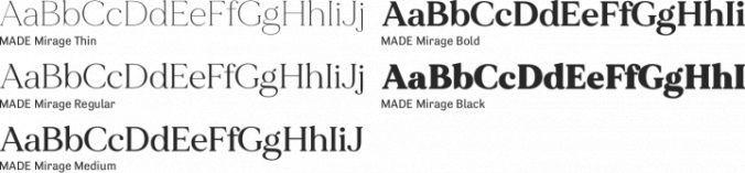 MADE Mirage Font Preview