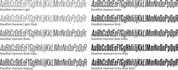 Steelfish Hammer Font Preview