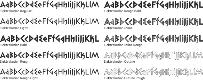 Elektrakution Font Preview