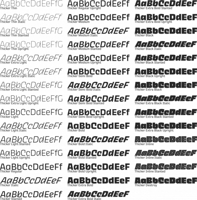 Thicker Font Preview