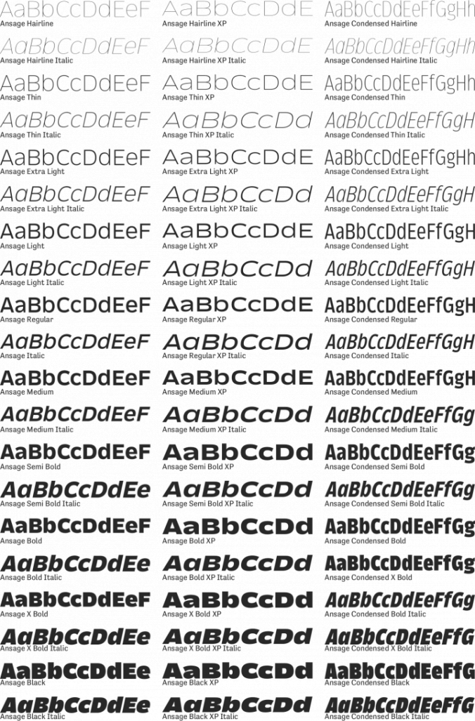 Ansage Font Preview