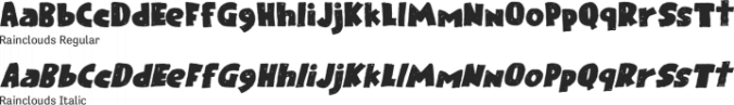 Rainclouds Font Preview