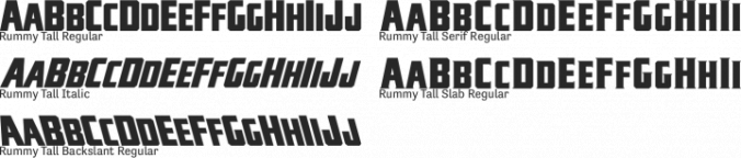 Rummy Tall Font Preview