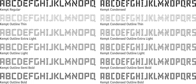 Kempt Font Preview