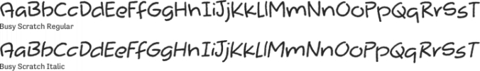 Busy Scratch Font Preview