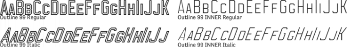 Outline 99 Font Preview