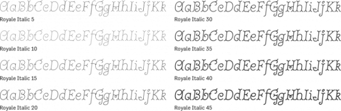 Royale Italic Font Preview