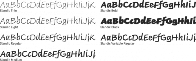 Slandic Font Preview
