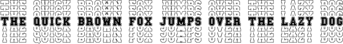 Sports Stacked Mirror Font With Two Stacking Styles Font Preview