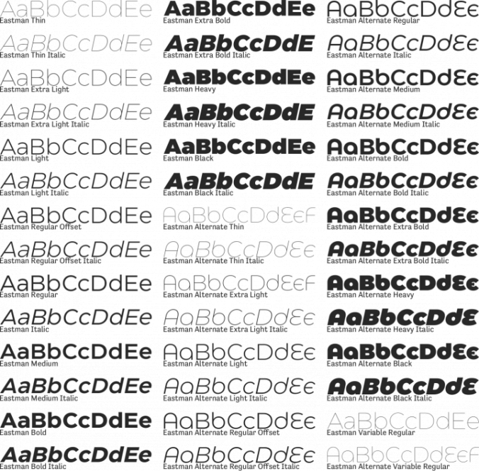 Eastman Font Preview