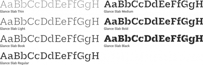 Glance Slab Font Preview