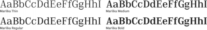 Marilka Font Preview