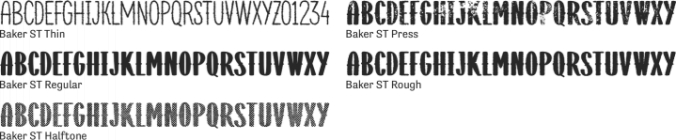 Baker ST Font Preview