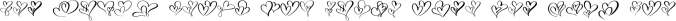 Lovingly Symbol Flourish Hearts Font Font Preview