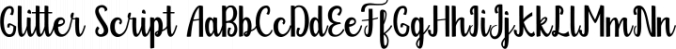 Glitter Script Font Preview