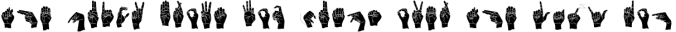 Koprun - American Sign Language Font Font Preview