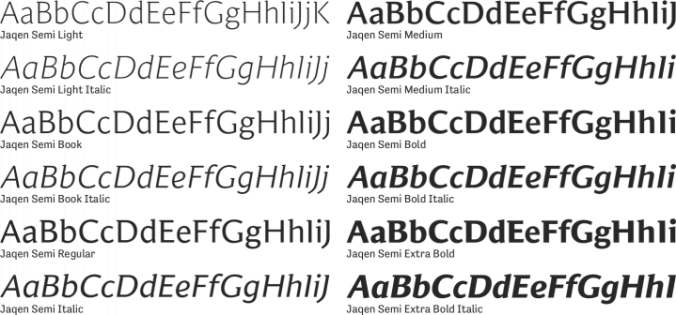 Jaqen Semi Font Preview