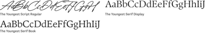 The Youngest Font Preview