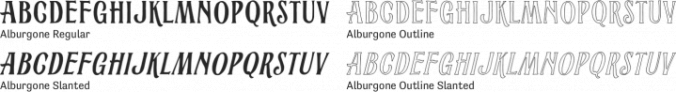 Alburgone Font Preview