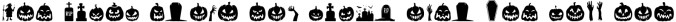 Mitoos Halloween Dingbat Font with svg file Font Preview
