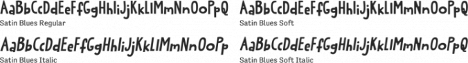 Satin Blues Font Preview