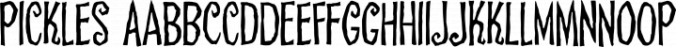 Pickles Font Preview