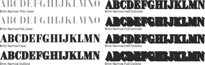 Brim Narrow Font Preview