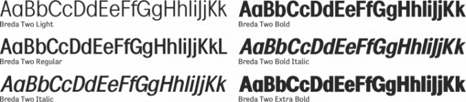 Breda Two Font Preview