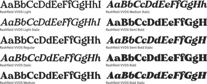 Rashfield Font Preview