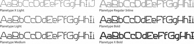 Planetype Font Preview