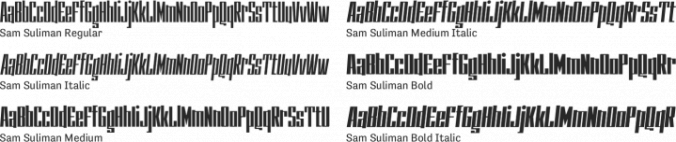 Sam Suliman Font Preview