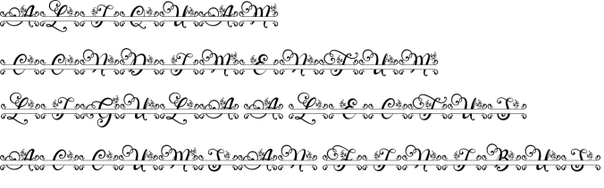Tropical Monogram Font Preview