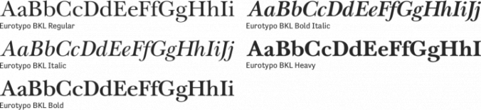 Eurotypo BKL Font Preview
