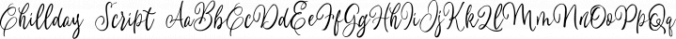 Chillday Script Font Preview