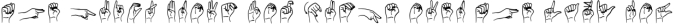 ASL Font American Sign Language Symbols Alphabet Numbers Font Preview