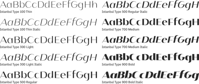 Istanbul Type Font Preview