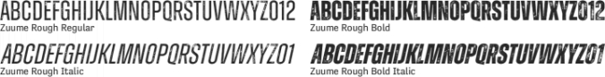 Zuume Rough Font Preview