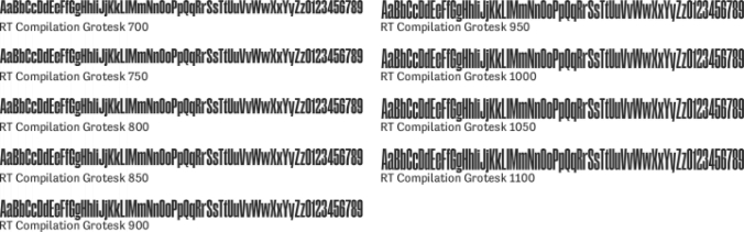 RT Compilation Grotesk Font Preview