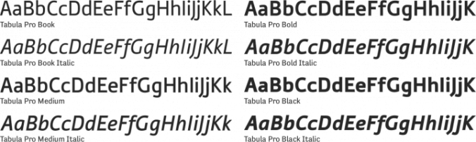 Tabula Font Preview