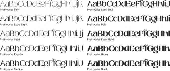 Prettywise Font Preview