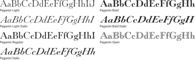 Paganini Font Preview
