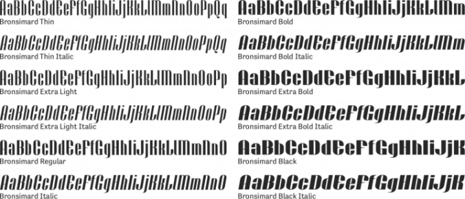 Bronsimard Font Preview