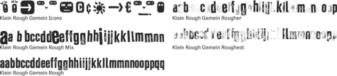 Klein Rough Gemein Font Preview