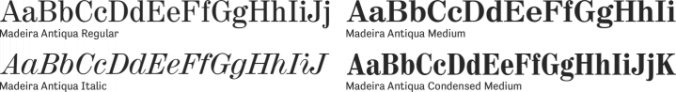 Madeira Antiqua Font Preview