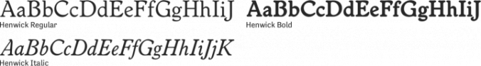 Henwick Font Preview